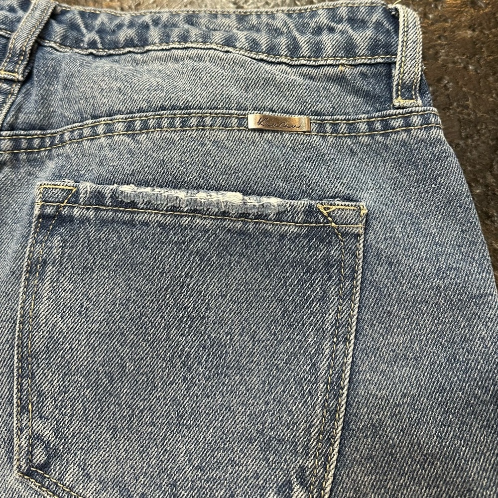 KanCan Light Blue Distressed Jean Shorts - Picture 4 of 6